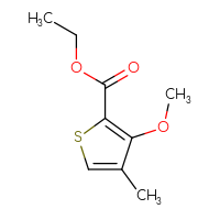 Chemical structure of ethyl 3-methoxy-4-methylthiophene-2-carboxylate - CSSB00044383422