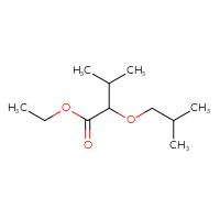 Chemical structure of ethyl 3-methyl-2-(2-methylpropoxy)butanoate - CSSB01128118381