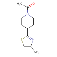 Chemical structure of 1-[4-(4-methyl-1,3-thiazol-2-yl)piperidin-1-yl]ethan-1-one - CSSB15025372334