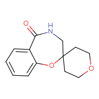 Chemical structure of 4,5-dihydro-3H-spiro[1,4-benzoxazepine-2,4'-oxan]-5-one - CSSB14813048777