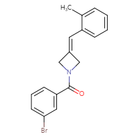 Chemical structure of 1-(3-bromobenzoyl)-3-[(2-methylphenyl)methylidene]azetidine - CSSB15365932400