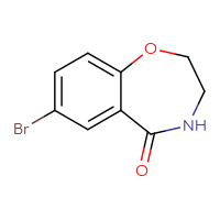 Chemical structure of 7-bromo-2,3,4,5-tetrahydro-1,4-benzoxazepin-5-one - CSSB00102525134