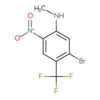 Chemical structure of 5-bromo-N-methyl-2-nitro-4-(trifluoromethyl)aniline - CSSB14801580055