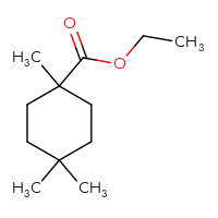 Chemical structure of ethyl 1,4,4-trimethylcyclohexane-1-carboxylate - CSSB02653117679
