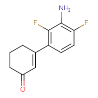 Chemical structure of 3-(3-amino-2,4-difluorophenyl)cyclohex-2-en-1-one - CSSB06583541624