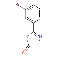Chemical structure of 3-(3-bromophenyl)-4,5-dihydro-1H-1,2,4-triazol-5-one - CSSB00012044922