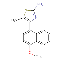 Chemical structure of 4-(4-methoxynaphthalen-1-yl)-5-methyl-1,3-thiazol-2-amine - CSSB00052473371