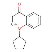 Chemical structure of 1-[2-(cyclopentyloxy)phenyl]propan-1-one - CSSB00011214355