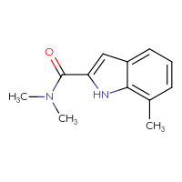 Chemical structure of N,N,7-trimethyl-1H-indole-2-carboxamide - CSSB01046928696
