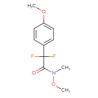 Chemical structure of 2,2-difluoro-N-methoxy-2-(4-methoxyphenyl)-N-methylacetamide - CSSB01997463899