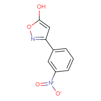 Chemical structure of 3-(3-nitrophenyl)-1,2-oxazol-5-ol - CSSB00012663008
