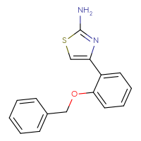 Chemical structure of 4-[2-(benzyloxy)phenyl]-1,3-thiazol-2-amine - CSSB00013865105