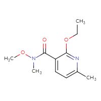 Chemical structure of 2-ethoxy-N-methoxy-N,6-dimethylpyridine-3-carboxamide - CSSB01993214504