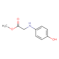 Chemical structure of methyl 2-[(4-hydroxyphenyl)amino]acetate - CSSB00011356278
