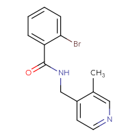 Chemical structure of 2-bromo-N-[(3-methylpyridin-4-yl)methyl]benzamide - CSSB00004484141