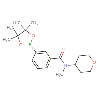 Chemical structure of N-methyl-N-(oxan-4-yl)-3-(4,4,5,5-tetramethyl-1,3,2-dioxaborolan-2-yl)benzamide - CSSB02229495074