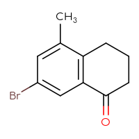 Chemical structure of 7-bromo-5-methyl-1,2,3,4-tetrahydronaphthalen-1-one - CSSB00010133652
