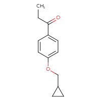 Chemical structure of 1-[4-(cyclopropylmethoxy)phenyl]propan-1-one - CSSB00011316325