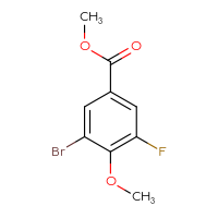 Chemical structure of methyl 3-bromo-5-fluoro-4-methoxybenzoate - CSSB00012920360