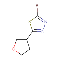 Chemical structure of 2-bromo-5-(oxolan-3-yl)-1,3,4-thiadiazole - CSSB00011858859
