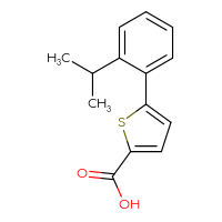 Chemical structure of 5-[2-(propan-2-yl)phenyl]thiophene-2-carboxylic acid - CSSB00000322372