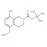 Chemical structure of tert-butyl 5-methoxy-8-methyl-1,2,3,4-tetrahydroisoquinoline-2-carboxylate - CSSB14799311541