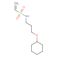 Chemical structure of N-[3-(cyclohexyloxy)propyl]ethene-1-sulfonamide - CSMB02138435614