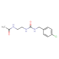 Chemical structure of N-[2-({[(4-chlorophenyl)methyl]carbamoyl}amino)ethyl]acetamide - CSSB00103859773