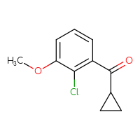 Chemical structure of (2-chloro-3-methoxyphenyl)(cyclopropyl)methanone - CSSB02516816549
