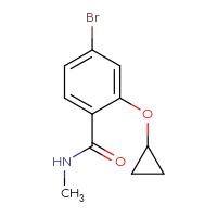 Chemical structure of 4-bromo-2-cyclopropoxy-N-methylbenzamide - CSSB00010086649