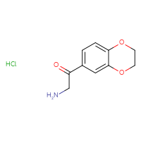 Chemical structure of 2-amino-1-(2,3-dihydro-1,4-benzodioxin-6-yl)ethan-1-one hydrochloride - CSSB00015314998