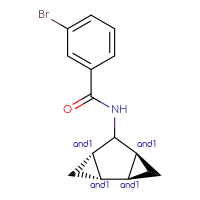 Chemical structure of rac-3-bromo-N-[(1R,2R,4R,6R)-tricyclo[4.1.0.0²,⁴]heptan-5-yl]benzamide - CSSB21432555661