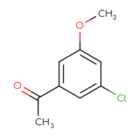 Chemical structure of 1-(3-chloro-5-methoxyphenyl)ethan-1-one - CSSB00010713256