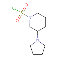 Chemical structure of 3-(pyrrolidin-1-yl)piperidine-1-sulfonyl chloride - CSSB00015992298
