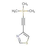 Chemical structure of 4-[2-(trimethylsilyl)ethynyl]-1,3-thiazole - CSSB00010987622