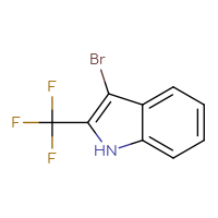 Chemical structure of 3-bromo-2-(trifluoromethyl)-1H-indole - CSSB00021147611