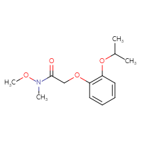 Chemical structure of N-methoxy-N-methyl-2-[2-(propan-2-yloxy)phenoxy]acetamide - CSSB21151594757