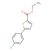 Chemical structure of ethyl 5-(4-chlorophenyl)thiophene-2-carboxylate - CSSB00020604583