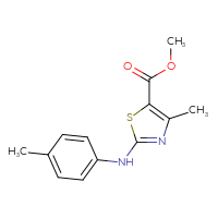 Chemical structure of methyl 4-methyl-2-[(4-methylphenyl)amino]-1,3-thiazole-5-carboxylate - CSSB00001003039