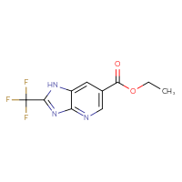 Chemical structure of ethyl 2-(trifluoromethyl)-1H-imidazo[4,5-b]pyridine-6-carboxylate - CSSB00134614738