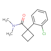 Chemical structure of 1-(2-chlorophenyl)-N,N-dimethylcyclobutane-1-carboxamide - CSSB00101476836