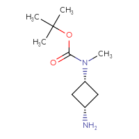 Chemical structure of tert-butyl N-methyl-N-[(1s,3s)-3-aminocyclobutyl]carbamate - CSSB00015272637