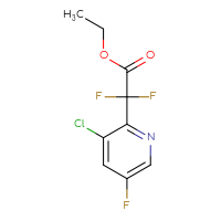 Chemical structure of ethyl 2-(3-chloro-5-fluoropyridin-2-yl)-2,2-difluoroacetate - CSSB06762496886