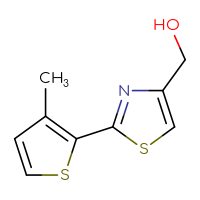Chemical structure of [2-(3-methylthiophen-2-yl)-1,3-thiazol-4-yl]methanol - CSSB00016147008