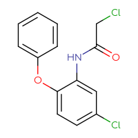 Chemical structure of 2-chloro-N-(5-chloro-2-phenoxyphenyl)acetamide - CSSB00028100052