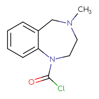 Chemical structure of 4-methyl-2,3,4,5-tetrahydro-1H-1,4-benzodiazepine-1-carbonyl chloride - CSSB14987122433