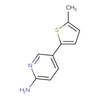 Chemical structure of 5-(5-methylthiophen-2-yl)pyridin-2-amine - CSSB00012316639