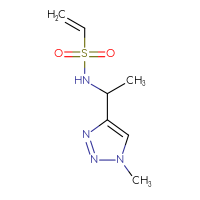 Chemical structure of N-[1-(1-methyl-1H-1,2,3-triazol-4-yl)ethyl]ethene-1-sulfonamide - CSSB00155119021