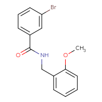 Chemical structure of 3-bromo-N-[(2-methoxyphenyl)methyl]benzamide - CSSB00000579001