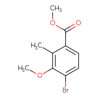 Chemical structure of methyl 4-bromo-3-methoxy-2-methylbenzoate - CSSB00000695973